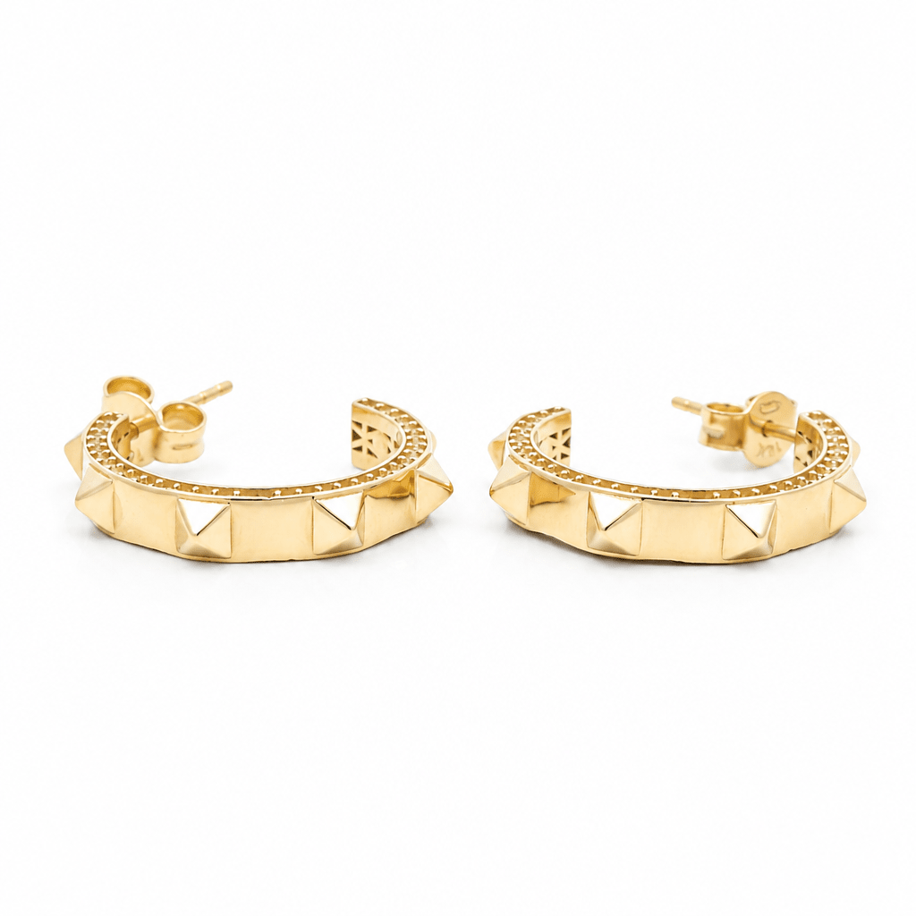 14K Yellow Gold Huggie Earrings - Miral Jewelry