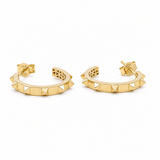 14K Yellow Gold Huggie Earrings - Miral Jewelry