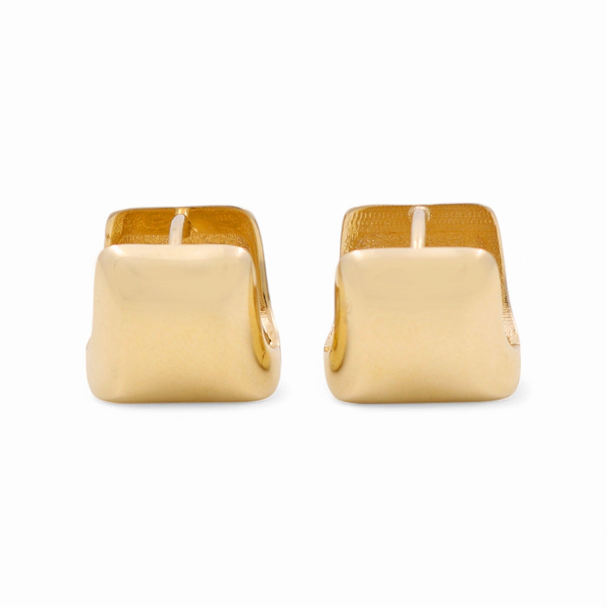 14K Yellow Gold Huggie Earrings - Miral Jewelry