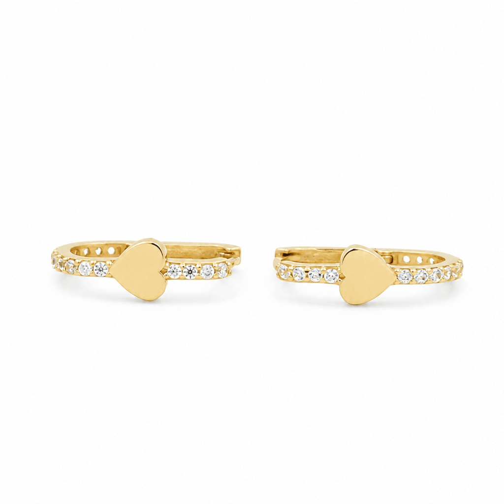 14K Yellow Gold Huggie Earrings - Miral Jewelry
