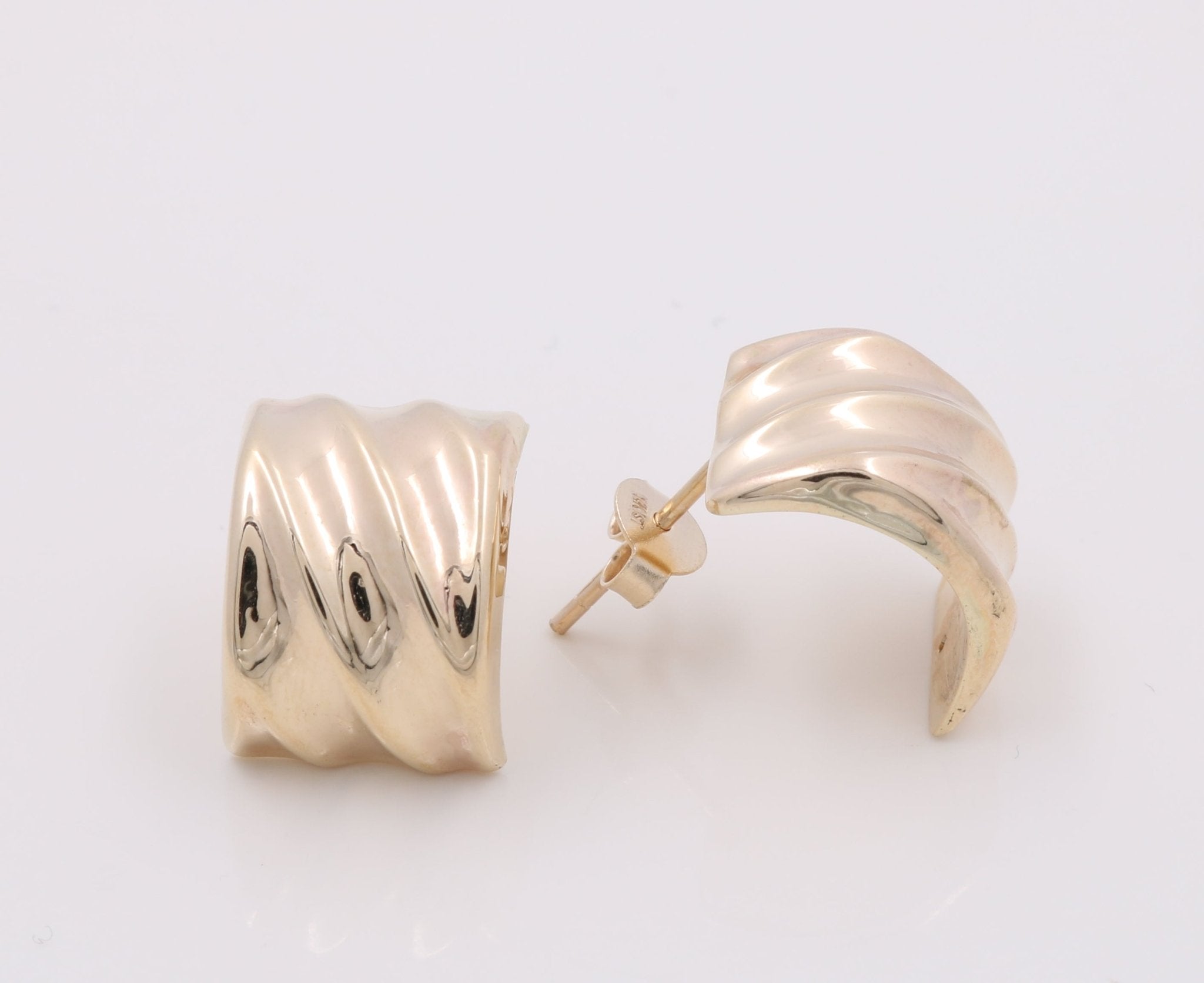 14K Yellow Gold Huggie Earrings - Miral Jewelry