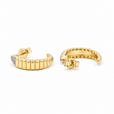 14K Yellow Gold Huggie Earrings - Miral Jewelry