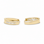 14K Yellow Gold Huggie Earrings - Miral Jewelry