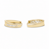 14K Yellow Gold Huggie Earrings - Miral Jewelry