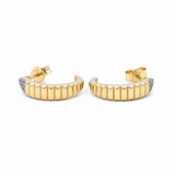 14K Yellow Gold Huggie Earrings - Miral Jewelry