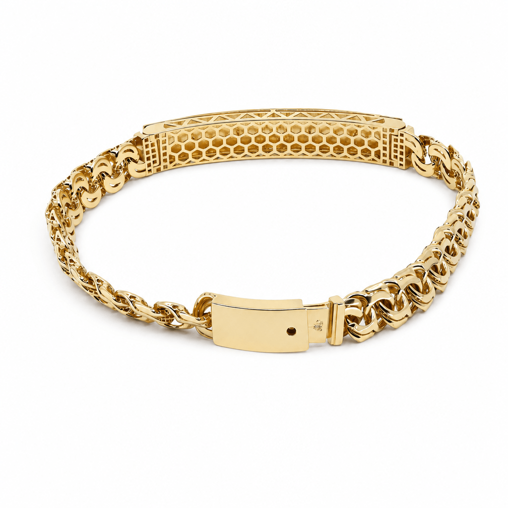 14K Yellow Gold Id Bracelet - Miral Jewelry