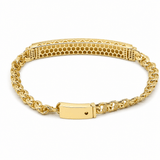 14K Yellow Gold Id Bracelet Women's - Miral Jewelry