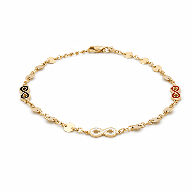 14K Yellow Gold Infiniti Bracelet Women's - Miral Jewelry