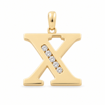 14K Yellow Gold Inicial X Pendant - Miral Jewelry