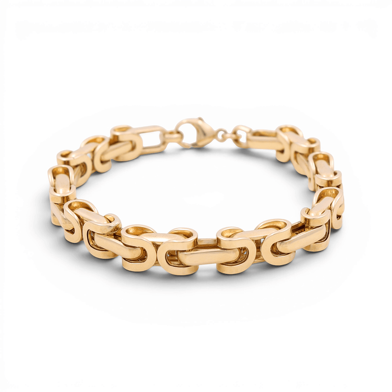 14K Yellow Gold Italian Link Bracelet - Miral Jewelry