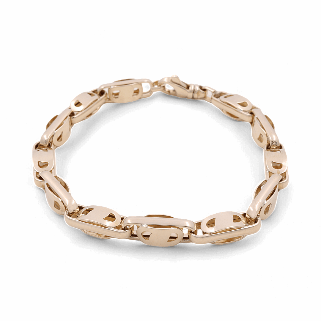 14K Yellow Gold Italian Link Bracelet - Miral Jewelry