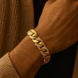 14K Yellow Gold Italian Link Bracelet - Miral Jewelry