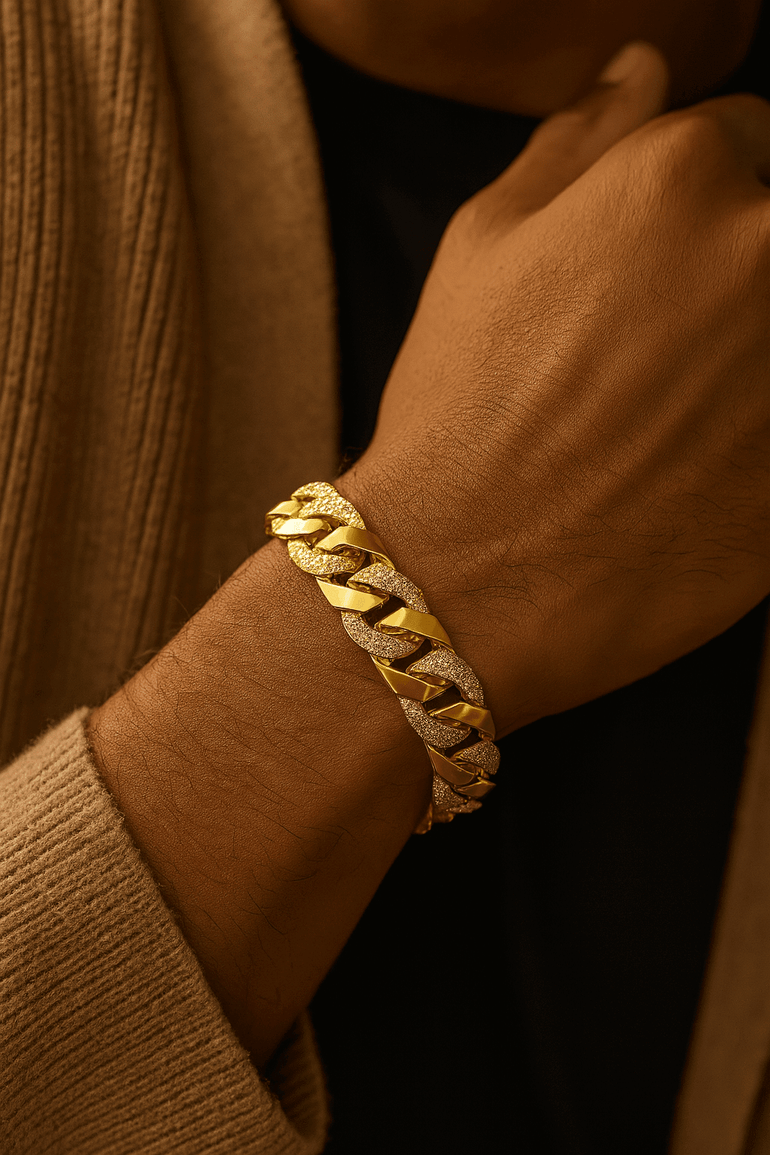 14K Yellow Gold Italian Link Bracelet - Miral Jewelry