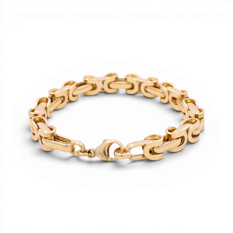 14K Yellow Gold Italian Link Bracelet - Miral Jewelry