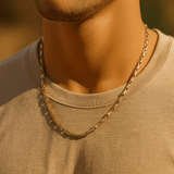 14K Yellow Gold Italian Link Chain 24" - Miral Jewelry