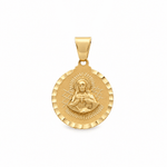 14K Yellow Gold Jesus Medal Pendant - Miral Jewelry