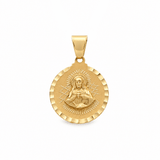 14K Yellow Gold Jesus Medal Pendant - Miral Jewelry