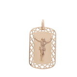 14K Yellow Gold Jesus Medal Pendant - Miral Jewelry