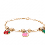 14K Yellow Gold Kind Charms Bracelet - Miral Jewelry