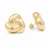14K Yellow Gold Knot Earrings - Miral Jewelry