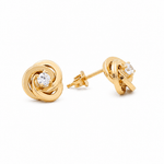 14K Yellow Gold Knot Earrings - Miral Jewelry