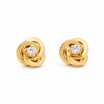 14K Yellow Gold Knot Earrings - Miral Jewelry