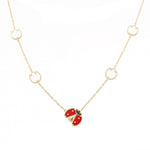 14k Yellow Gold Lady Bug Necklaces 18" - Miral Jewelry