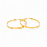 14K Yellow Gold Large Hoop Earrings - Miral Jewelry