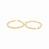 14K Yellow Gold Large Hoop Earrings - Miral Jewelry