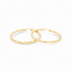 14K Yellow Gold Large Hoop Earrings - Miral Jewelry