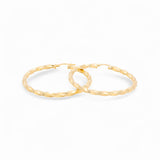 14K Yellow Gold Large Hoop Earrings - Miral Jewelry