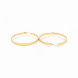 14K Yellow Gold Large Hoop Earrings - Miral Jewelry