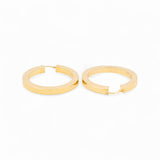 14K Yellow Gold Large Hoop Earrings - Miral Jewelry