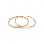 14K Yellow Gold Large Hoop Women's Earrings - Miral Jewelry