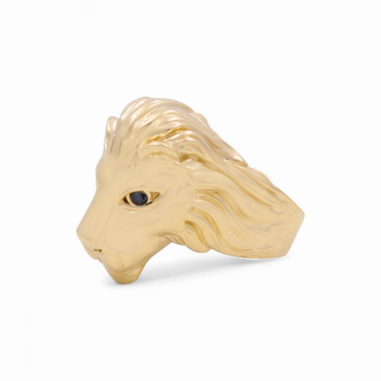 14k Yellow Gold Lion Fashion Ring - Miral Jewelry