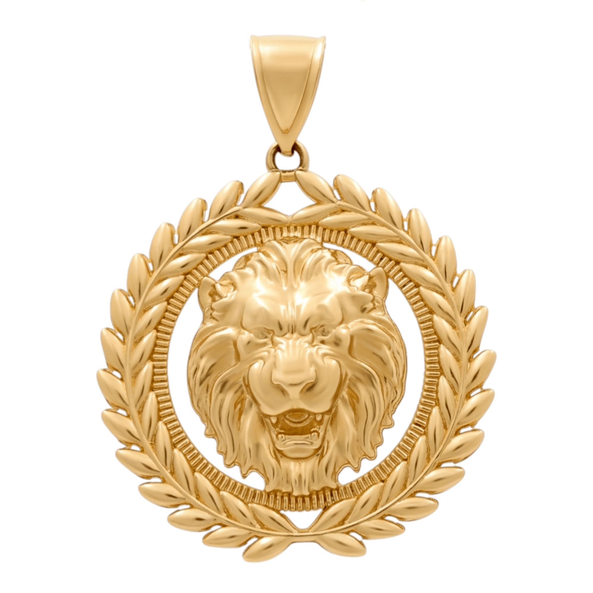 14K Yellow Gold Lion Pendant - Miral Jewelry