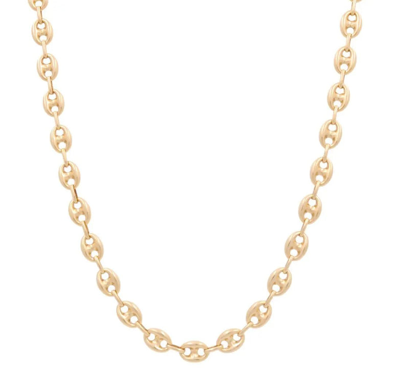 14K Yellow Gold Marine Link Chain - Miral Jewelry