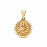 14K Yellow Gold Medal Pendant - Miral Jewelry