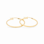 14K Yellow Gold Medium Hoop Earrings - Miral Jewelry