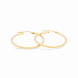 14K Yellow Gold Medium Hoop Earrings - Miral Jewelry