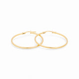14K Yellow Gold Medium Hoop Earrings - Miral Jewelry