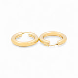 14K Yellow Gold Medium Hoop Earrings - Miral Jewelry