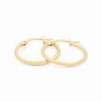 14K Yellow Gold Medium Hoop Earrings - Miral Jewelry