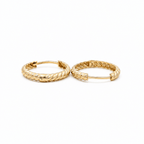 14K Yellow Gold Medium Hoop Earrings - Miral Jewelry