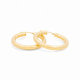 14K Yellow Gold Medium Hoop Earrings - Miral Jewelry