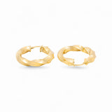 14K Yellow Gold Medium Hoop Earrings - Miral Jewelry