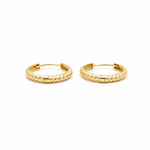 14K Yellow Gold Medium Hoop Earrings - Miral Jewelry