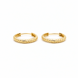 14K Yellow Gold Medium Hoop Earrings - Miral Jewelry