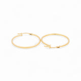 14K Yellow Gold Medium Hoop Earrings - Miral Jewelry