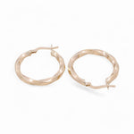 14K Yellow Gold Medium Hoop Earrings - Miral Jewelry
